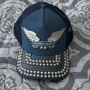 Robin’s Jean  hat/cap SnapBack color blue/ silver